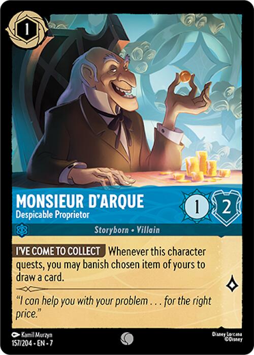 Monsieur D'Arque - Despicable Proprietor (157/204) [Archazia's Island] - Disney - Card Brawlers | Quebec | Canada |