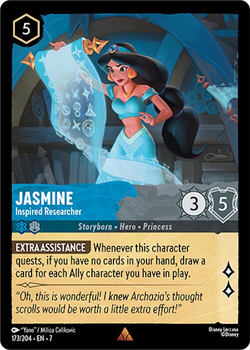 Jasmine - Inspired Researcher (173/204) [Archazia's Island] - Disney - Card Brawlers | Quebec | Canada |