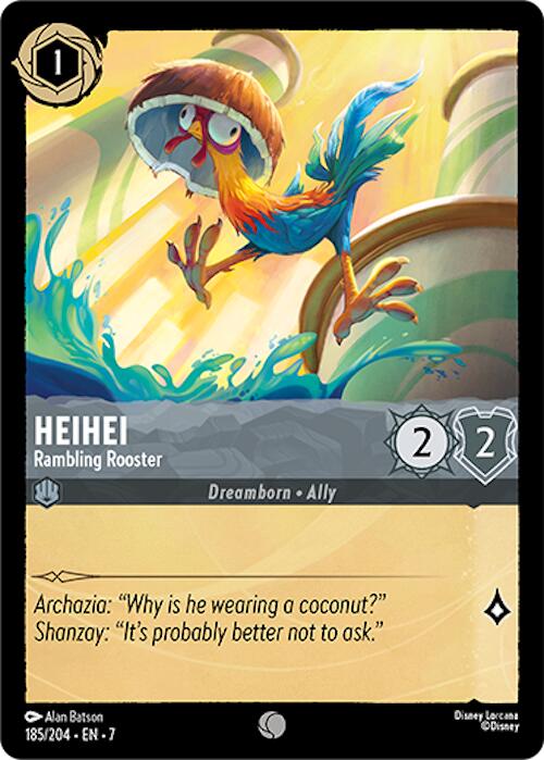Heihei - Rambling Rooster (185/204) [Archazia's Island] - Disney - Card Brawlers | Quebec | Canada |