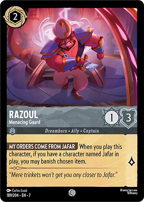Razoul - Menacing Guard (189/204) [Archazia's Island] - Disney - Card Brawlers | Quebec | Canada |