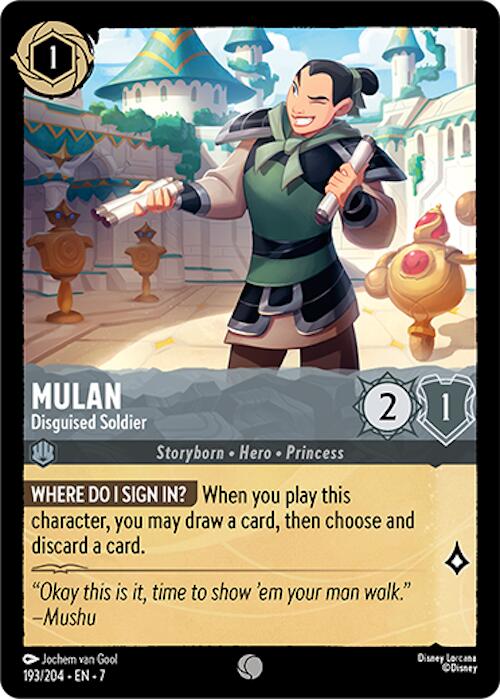 Mulan - Disguised Soldier (193/204) [Archazia's Island] - Disney - Card Brawlers | Quebec | Canada |