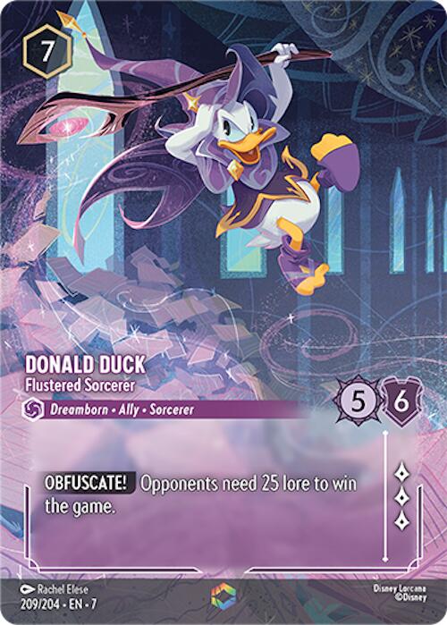 Donald Duck - Flustered Sorcerer (Enchanted) (209/204) [Archazia's Island] - Disney - Card Brawlers | Quebec | Canada |
