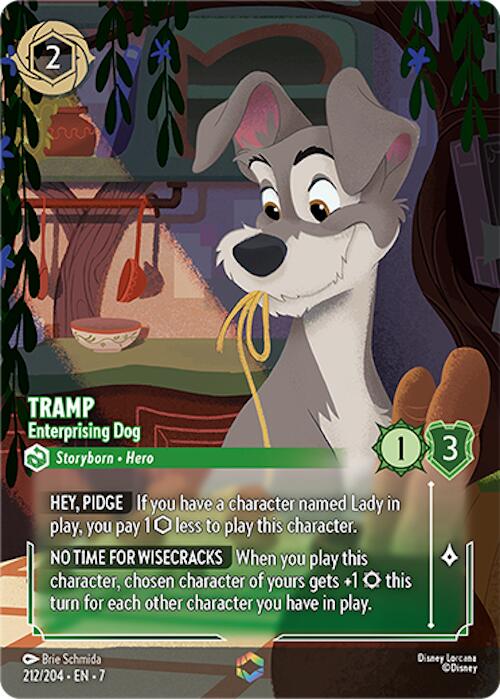 Tramp - Enterprising Dog (Enchanted) (212/204) [Archazia's Island] - Disney - Card Brawlers | Quebec | Canada |