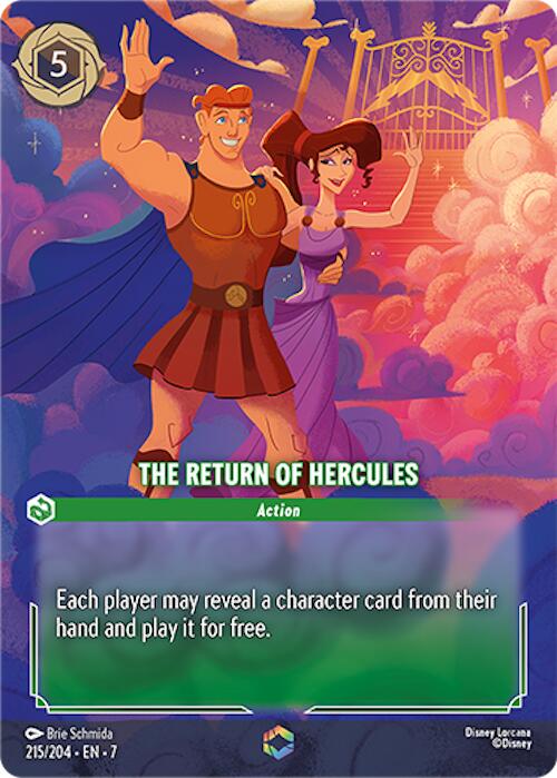 The Return of Hercules (Enchanted) (215/204) [Archazia's Island] - Disney - Card Brawlers | Quebec | Canada |