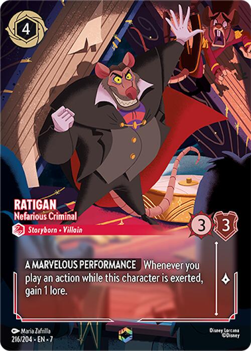 Ratigan - Nefarious Criminal (Enchanted) (216/204) [Archazia's Island] - Disney - Card Brawlers | Quebec | Canada |