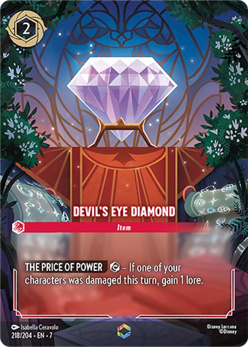 Devil's Eye Diamond (Enchanted) (218/204) [Archazia's Island] - Disney - Card Brawlers | Quebec | Canada |