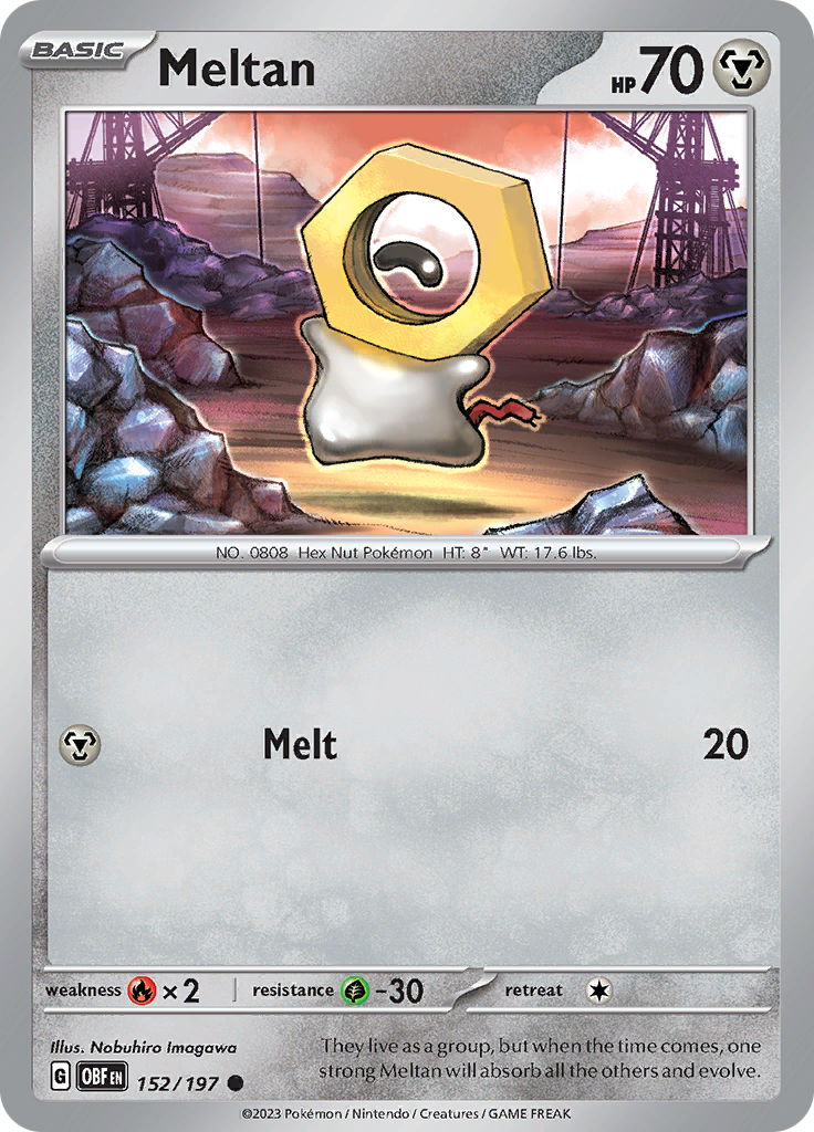 Meltan (152/197) [Scarlet & Violet: Obsidian Flames] - Pokémon - Card Brawlers | Quebec | Canada |