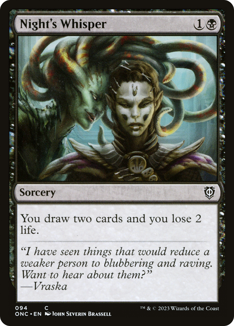 Night's Whisper [Phyrexia: All Will Be One Commander] - Magic: The Gathering - Card Brawlers | Quebec | Canada |