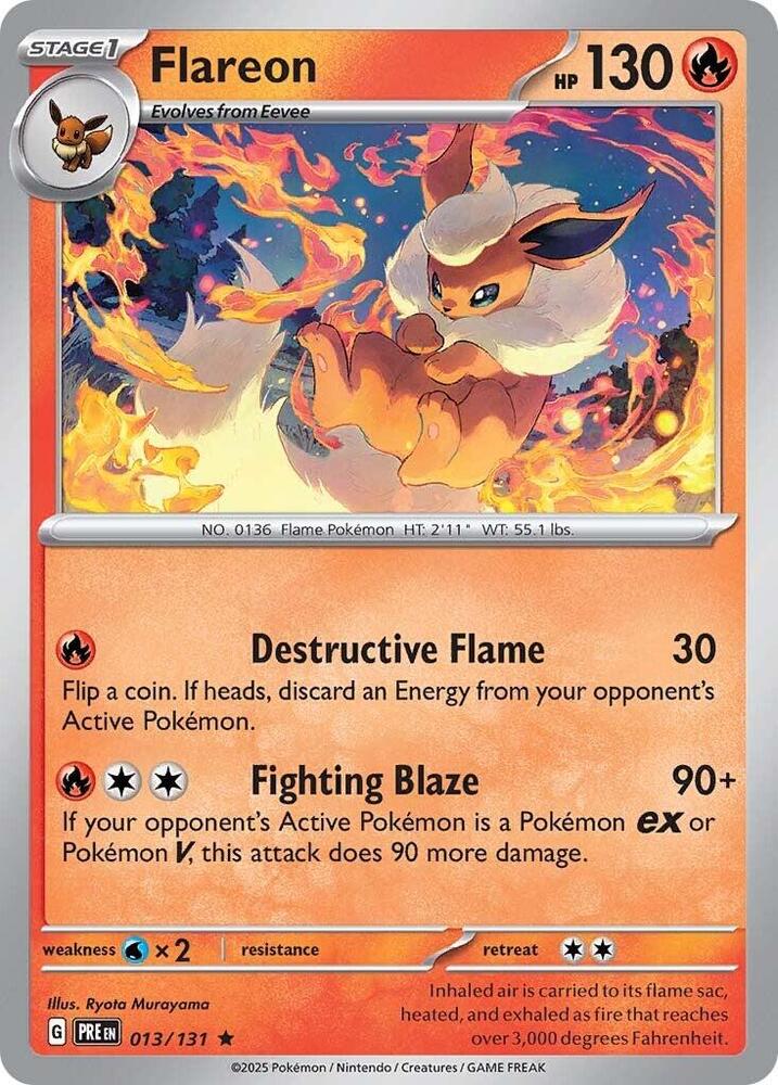 Flareon (013/131) [Scarlet & Violet: Prismatic Evolutions] - Pokémon - Card Brawlers | Quebec | Canada |