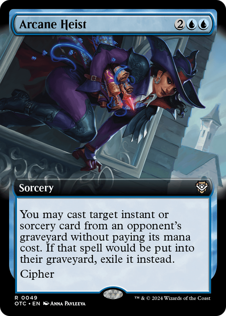 Arcane Heist (Extended Art) [Outlaws of Thunder Junction Commander] - Magic: The Gathering - Card Brawlers | Quebec | Canada |