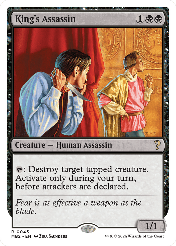 King's Assassin (White Border) [Mystery Booster 2] - Magic: The Gathering - Card Brawlers | Quebec | Canada |