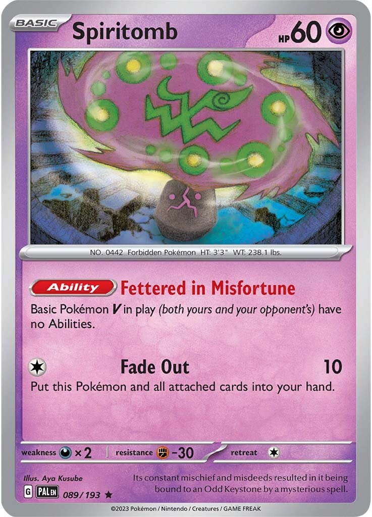 Spiritomb (089/193) [Scarlet & Violet: Paldea Evolved] - Pokémon - Card Brawlers | Quebec | Canada |