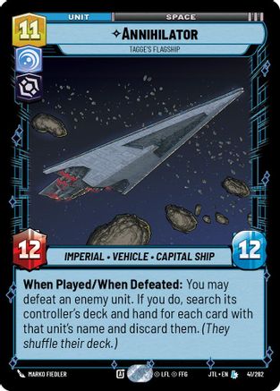 Annihilator - Tagge's Flagship (041/262) (041/262) [Jump to Lightspeed] - Fantasy Flight Games - Card Brawlers | Quebec | Canada |