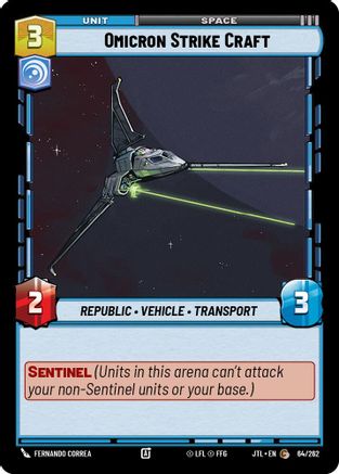 Omicron Strike Craft (064/262) (064/262) [Jump to Lightspeed] - Fantasy Flight Games - Card Brawlers | Quebec | Canada |