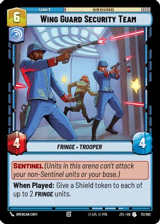 Wing Guard Security Team (072/262) (072/262) [Jump to Lightspeed] - Fantasy Flight Games - Card Brawlers | Quebec | Canada |