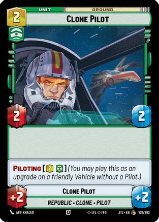 Clone Pilot (108/262) (108/262) [Jump to Lightspeed] - Fantasy Flight Games - Card Brawlers | Quebec | Canada |