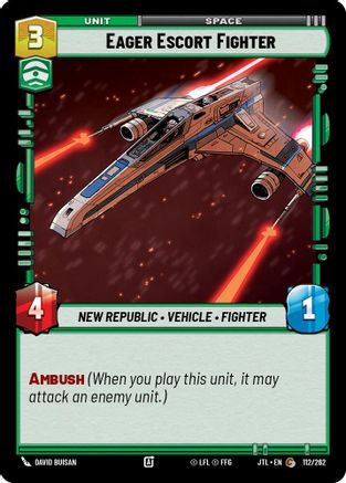 Eager Escort Fighter (112/262) (112/262) [Jump to Lightspeed] - Fantasy Flight Games - Card Brawlers | Quebec | Canada |