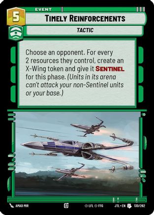 Timely Reinforcements (130/262) (130/262) [Jump to Lightspeed] - Fantasy Flight Games - Card Brawlers | Quebec | Canada |