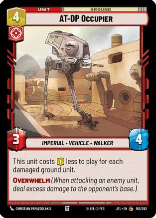 AT-DP Occupier (163/262) (163/262) [Jump to Lightspeed] - Fantasy Flight Games - Card Brawlers | Quebec | Canada |
