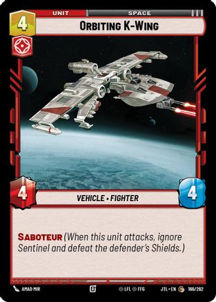 Orbiting K-Wing (166/262) (166/262) [Jump to Lightspeed] - Fantasy Flight Games - Card Brawlers | Quebec | Canada |