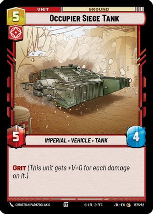 Occupier Siege Tank (167/262) (167/262) [Jump to Lightspeed] - Fantasy Flight Games - Card Brawlers | Quebec | Canada |