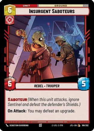 Insurgent Saboteurs (168/262) (168/262) [Jump to Lightspeed] - Fantasy Flight Games - Card Brawlers | Quebec | Canada |