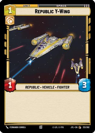 Republic Y-Wing (212/262) (212/262) [Jump to Lightspeed] - Fantasy Flight Games - Card Brawlers | Quebec | Canada |
