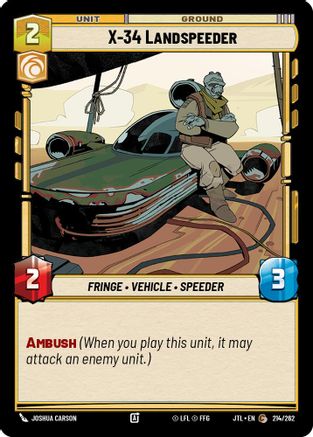 X-34 Landspeeder (214/262) (214/262) [Jump to Lightspeed] - Fantasy Flight Games - Card Brawlers | Quebec | Canada |