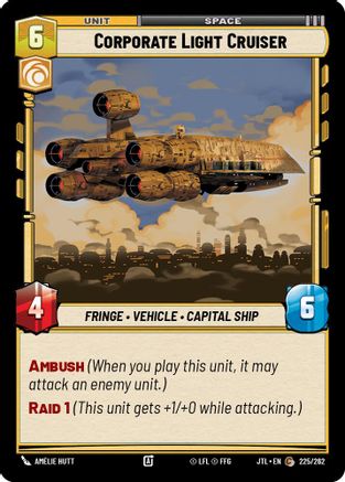 Corporate Light Cruiser (225/262) (225/262) [Jump to Lightspeed] - Fantasy Flight Games - Card Brawlers | Quebec | Canada |