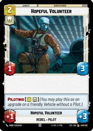 Hopeful Volunteer (246/262) (246/262) [Jump to Lightspeed] - Fantasy Flight Games - Card Brawlers | Quebec | Canada |