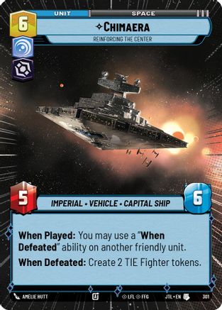 Chimaera - Reinforcing the Center (301) (Hyperspace) (301) [Jump to Lightspeed] - Fantasy Flight Games - Card Brawlers | Quebec | Canada |