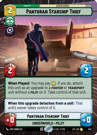 Pantoran Starship Thief (345) (Hyperspace) (345) [Jump to Lightspeed] - Fantasy Flight Games - Card Brawlers | Quebec | Canada |