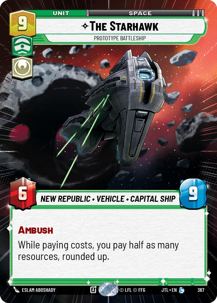 The Starhawk - Prototype Battleship (367) (Hyperspace) (367) [Jump to Lightspeed] - Fantasy Flight Games - Card Brawlers | Quebec | Canada |