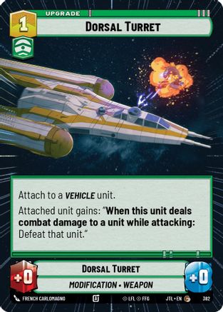 Dorsal Turret (382) (Hyperspace) (382) [Jump to Lightspeed] - Fantasy Flight Games - Card Brawlers | Quebec | Canada |