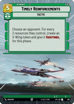 Timely Reinforcements (392) (Hyperspace) (392) [Jump to Lightspeed] - Fantasy Flight Games - Card Brawlers | Quebec | Canada |