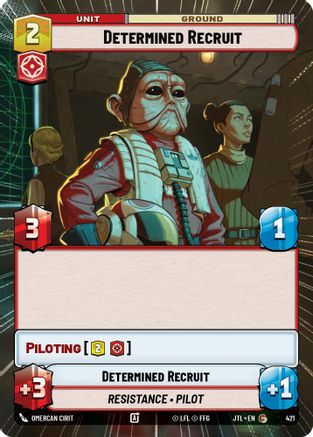 Determined Recruit (421) (Hyperspace) (421) [Jump to Lightspeed] - Fantasy Flight Games - Card Brawlers | Quebec | Canada |