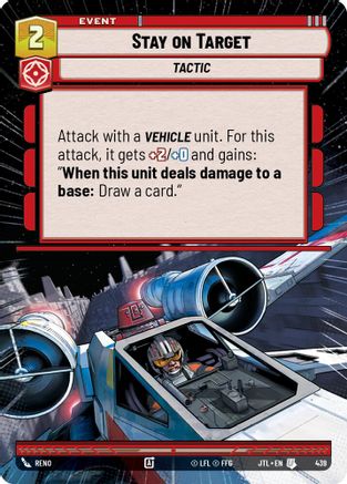 Stay on Target (439) (Hyperspace) (439) [Jump to Lightspeed] - Fantasy Flight Games - Card Brawlers | Quebec | Canada |