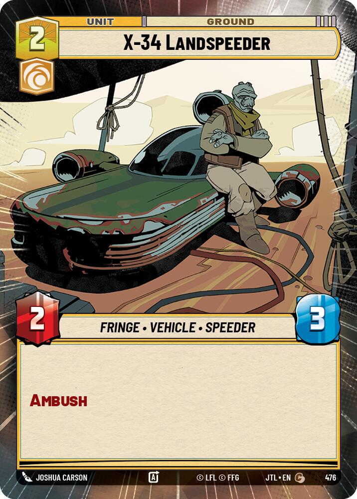X-34 Landspeeder (476) (Hyperspace) (476) [Jump to Lightspeed] - Fantasy Flight Games - Card Brawlers | Quebec | Canada |