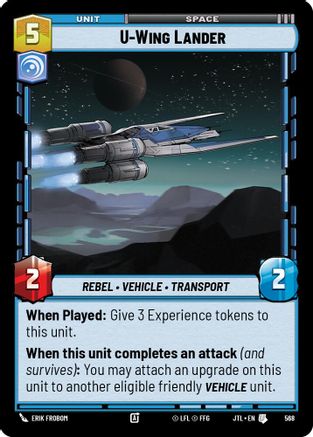 U-Wing Lander (568) (568) [Jump to Lightspeed] - Fantasy Flight Games - Card Brawlers | Quebec | Canada |