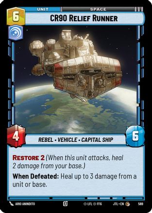 CR90 Relief Runner (569) (569) [Jump to Lightspeed] - Fantasy Flight Games - Card Brawlers | Quebec | Canada |