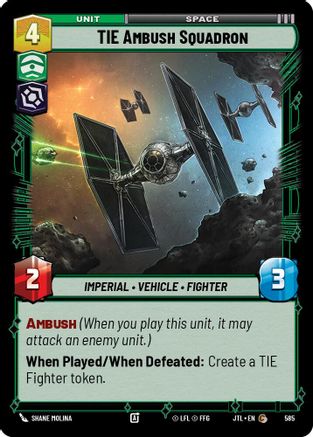 TIE Ambush Squadron (585) (585) [Jump to Lightspeed] - Fantasy Flight Games - Card Brawlers | Quebec | Canada |