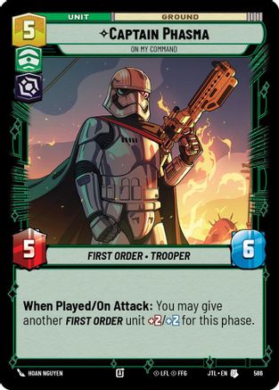 Captain Phasma - On My Command (586) (586) [Jump to Lightspeed] - Fantasy Flight Games - Card Brawlers | Quebec | Canada |