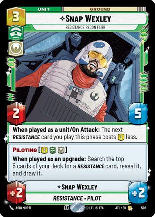 Snap Wexley - Resistance Recon Flier (596) (596) [Jump to Lightspeed] - Fantasy Flight Games - Card Brawlers | Quebec | Canada |