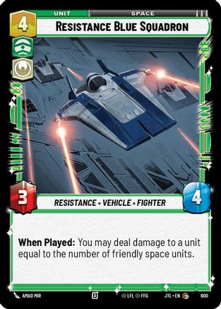 Resistance Blue Squadron (600) (600) [Jump to Lightspeed] - Fantasy Flight Games - Card Brawlers | Quebec | Canada |