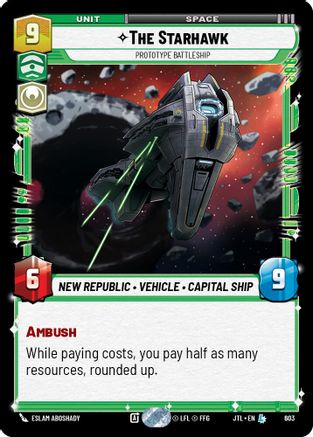 The Starhawk - Prototype Battleship (603) (603) [Jump to Lightspeed] - Fantasy Flight Games - Card Brawlers | Quebec | Canada |