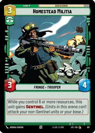 Homestead Militia (611) (611) [Jump to Lightspeed] - Fantasy Flight Games - Card Brawlers | Quebec | Canada |