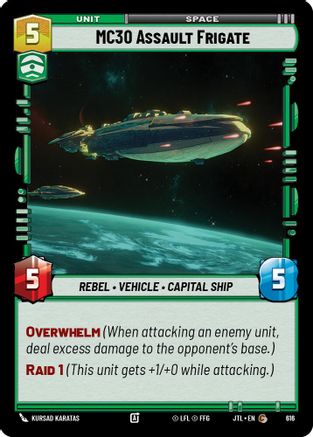 MC30 Assault Frigate (616) (616) [Jump to Lightspeed] - Fantasy Flight Games - Card Brawlers | Quebec | Canada |