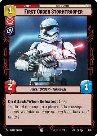 First Order Stormtrooper (630) (630) [Jump to Lightspeed] - Fantasy Flight Games - Card Brawlers | Quebec | Canada |