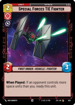 Special Forces TIE Fighter (633) (633) [Jump to Lightspeed] - Fantasy Flight Games - Card Brawlers | Quebec | Canada |