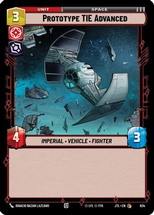 Prototype TIE Advanced (634) (634) [Jump to Lightspeed] - Fantasy Flight Games - Card Brawlers | Quebec | Canada |